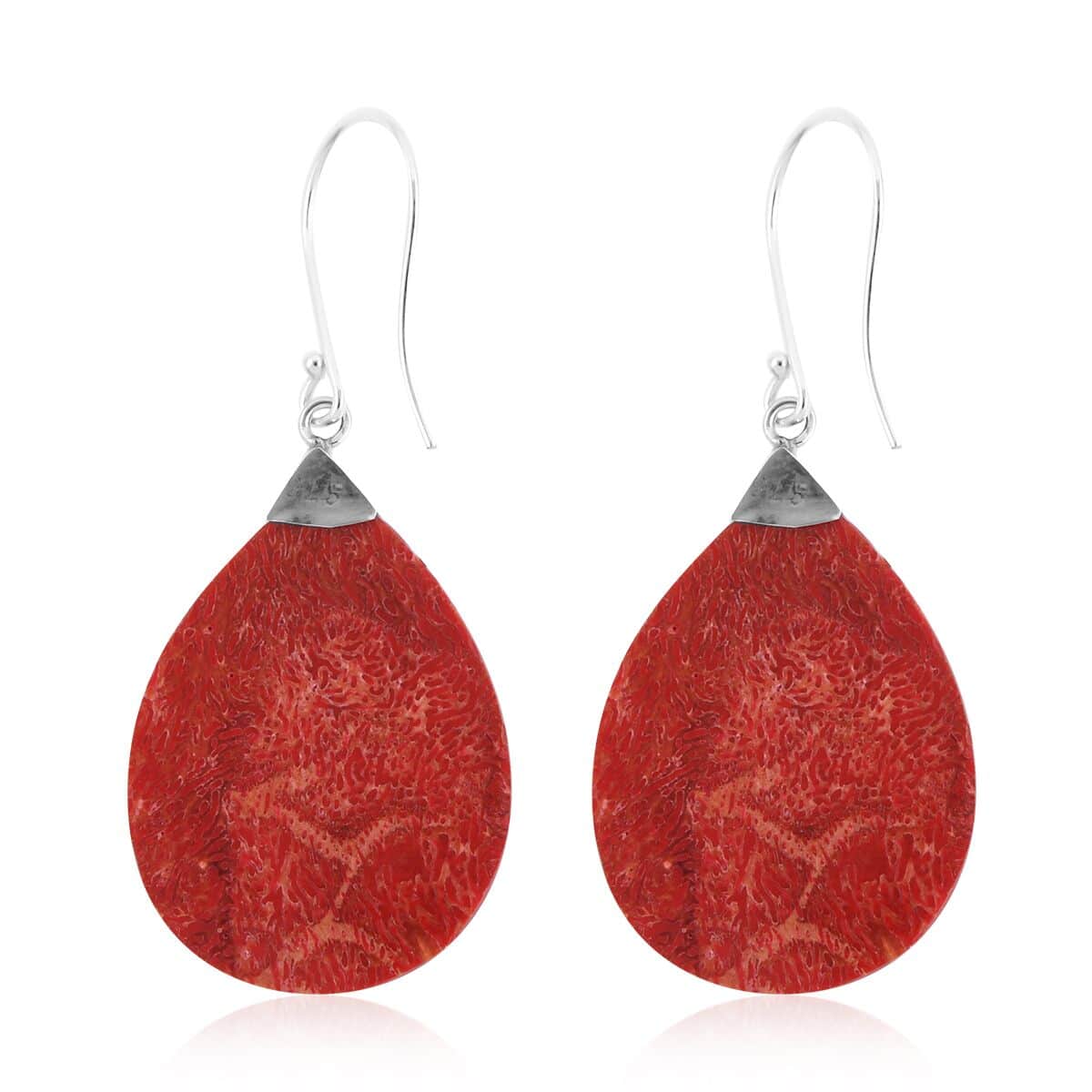 Sponge Coral Earrings in Sterling Silver image number 3