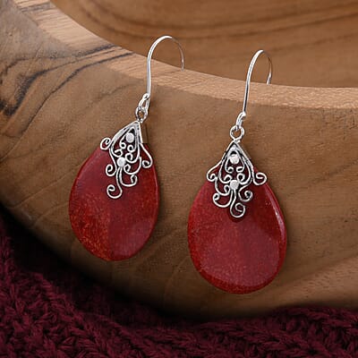 Sponge Coral Earrings in Sterling Silver