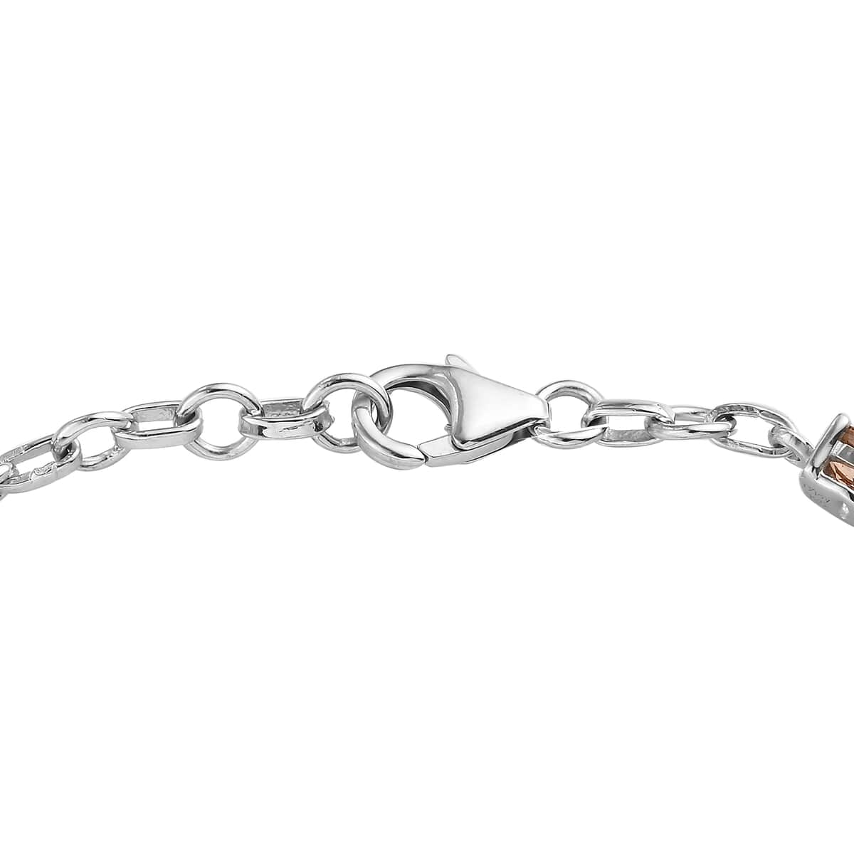 Jenipapo Andalusite Station Bracelet in Platinum Over Sterling Silver (7.25 In) 7.00 ctw image number 3