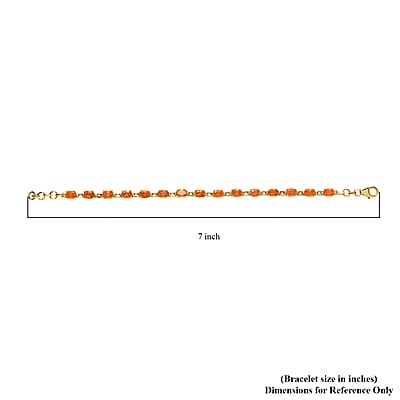 Jalisco Fire Opal Bracelet in Vermeil YG Over Sterling Silver, Station Bracelet,Opal Jewelry (7.25 In) 4.90 ctw