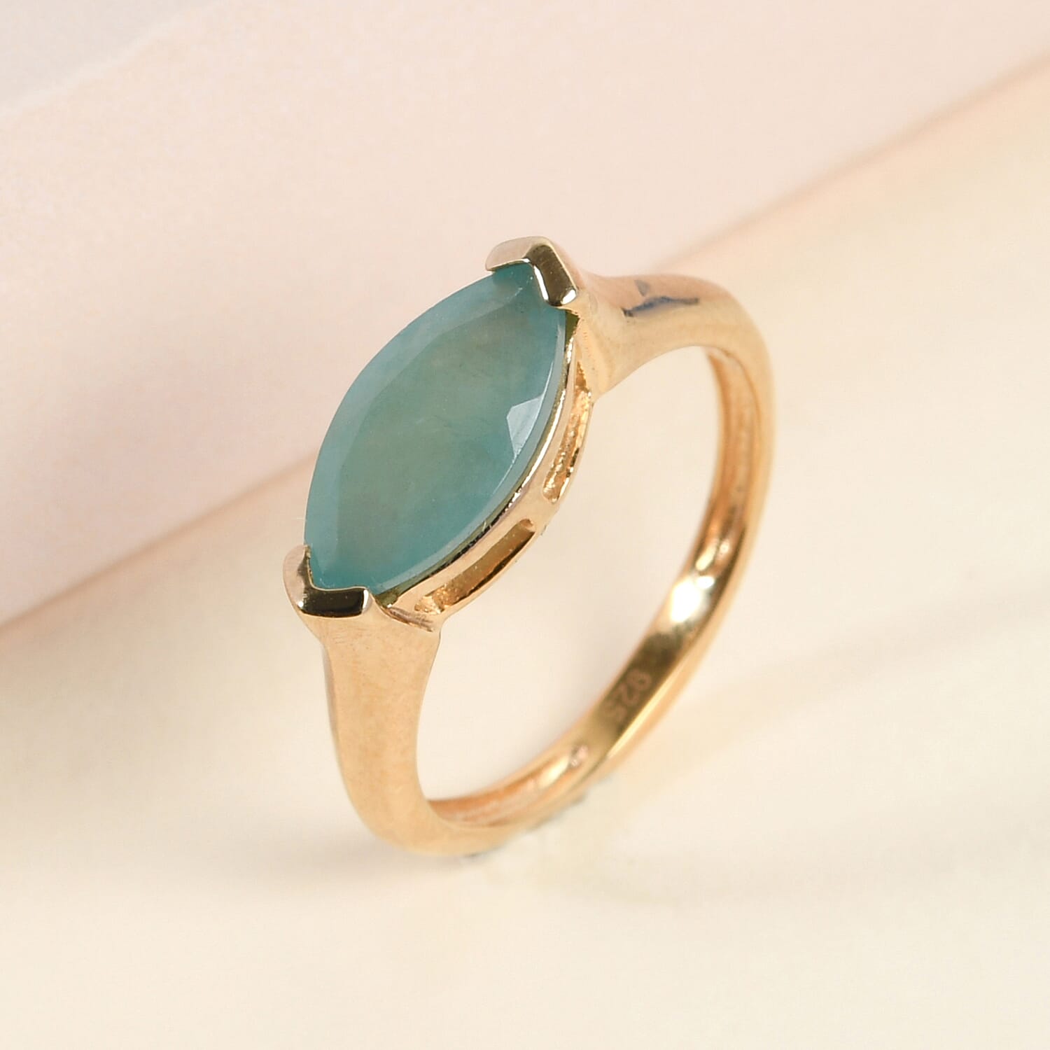 Grandidierite Solitaire Ring in 14K YG Over Sterling Silver(Size 11.5) 1.80 ctw