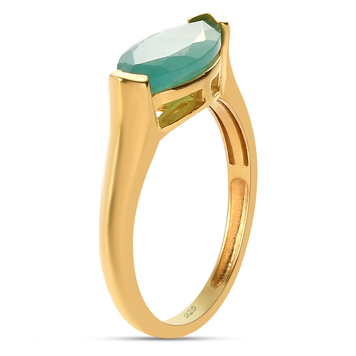 Grandidierite Solitaire Ring in 14K YG Over Sterling Silver(Size 11.5) 1.80 ctw