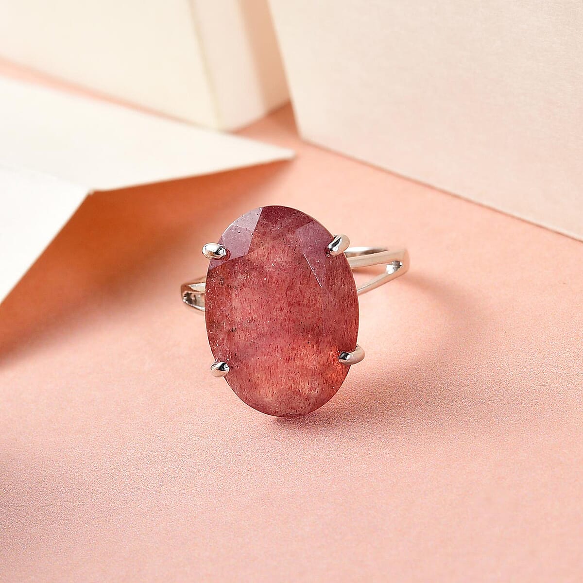 Natural Tanzanian Natronite Solitaire Ring in Platinum Over Sterling Silver (Size 8.0) 10.90 ctw image number 1