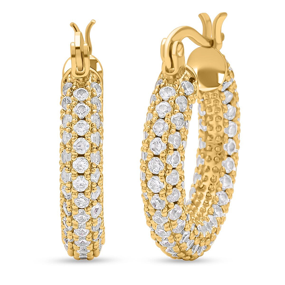 Simulated Diamond Earring in Silvertone
