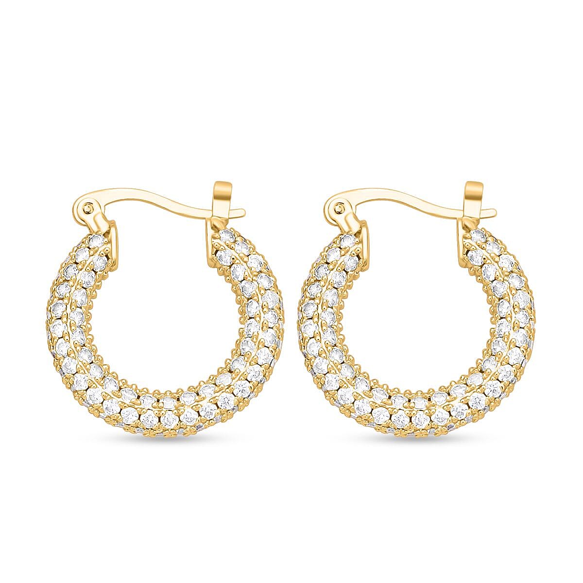 Simulated Diamond Earring in Silvertone