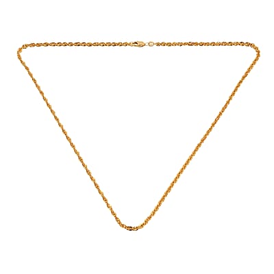 22K Yellow Gold 2.35mm Rope Necklace 20 Inches 6 Grams