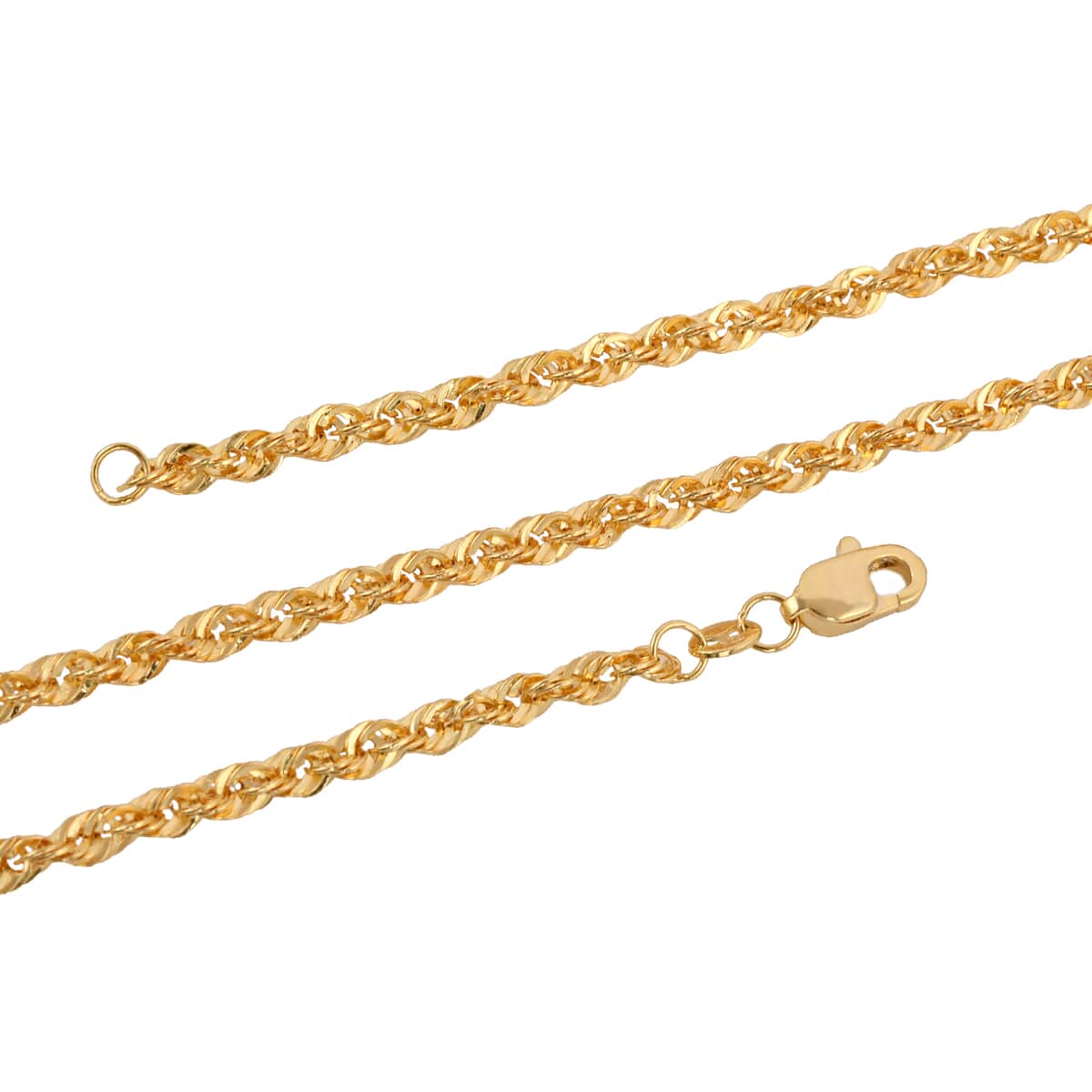 22K Yellow Gold 2.35mm Rope Necklace 20 Inches 6 Grams image number 5