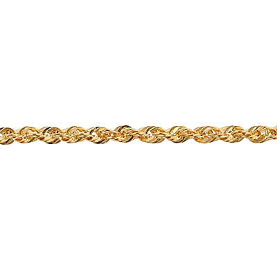 22K Yellow Gold 2.35mm Rope Necklace 20 Inches 6 Grams