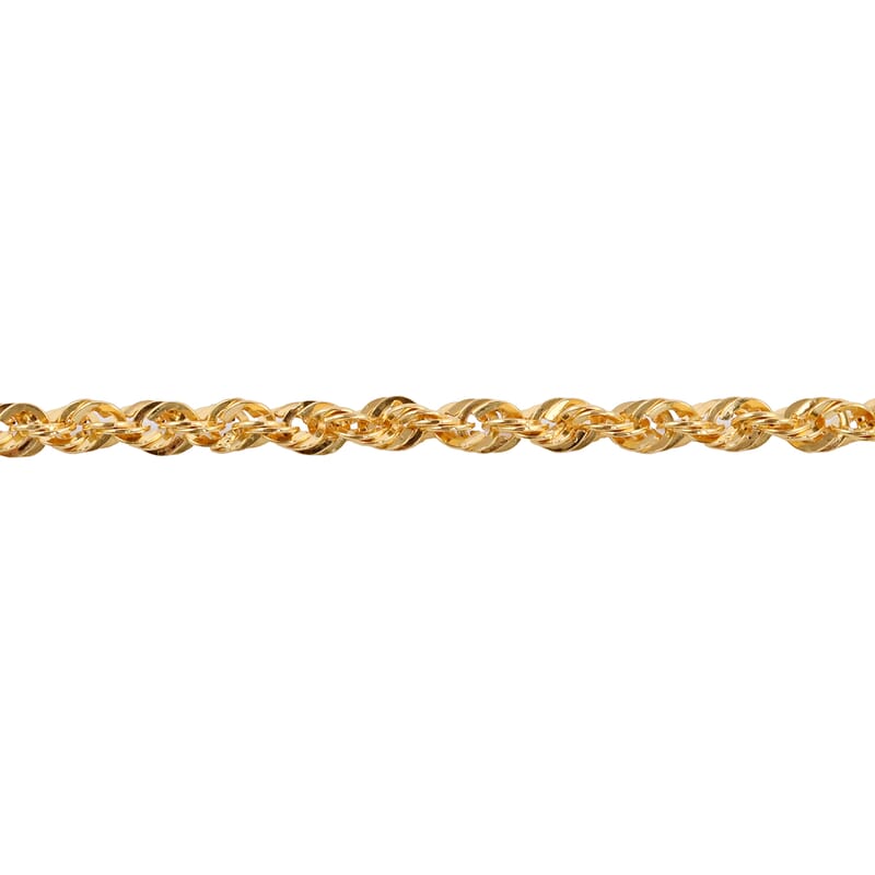 22K Yellow Gold 2.35mm Rope Necklace 20 Inches 6 Grams