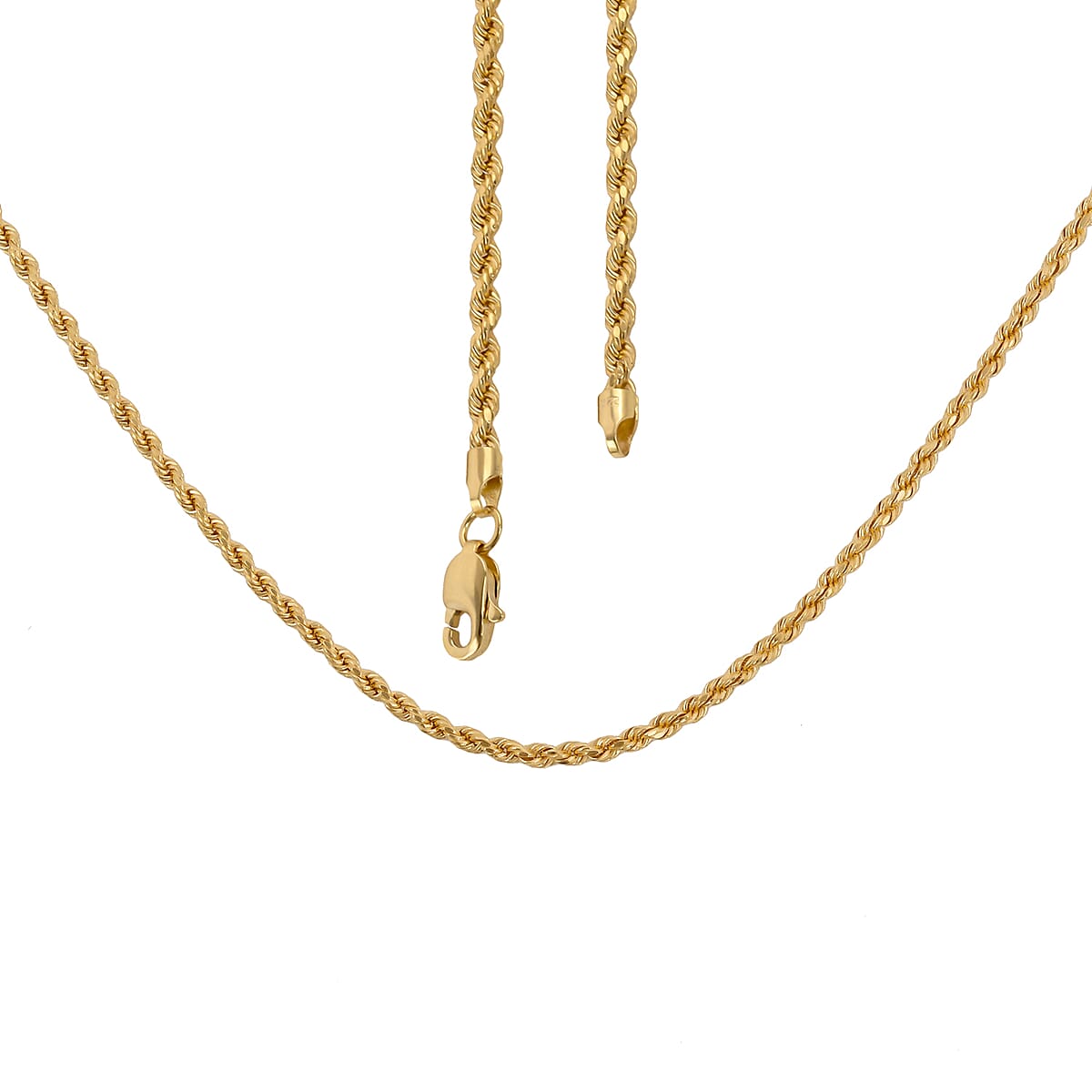 Doorbuster JCK Closeout 22K Yellow Gold 2.35mm Rope Necklace 20 Inches 7.60 Grams image number 5