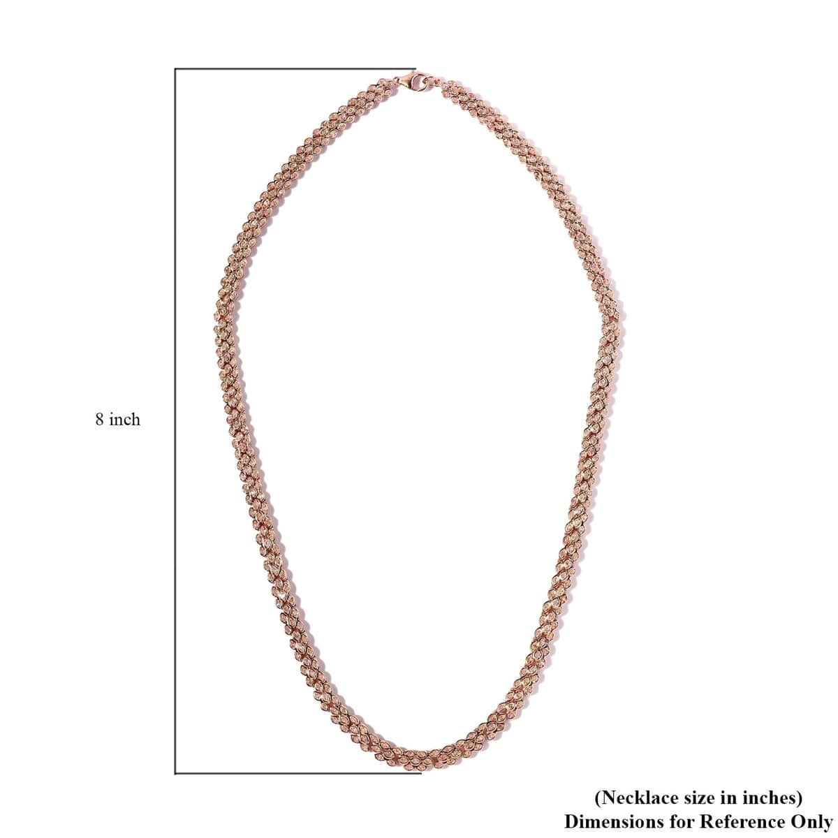 Uncut Natural Pink Diamond Necklace 20 Inches in Vermeil Rose Gold Over Sterling Silver 2.60 ctw image number 5