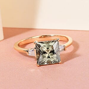 Luxoro 14K Yellow Gold AAA Turkizite and G-H I3 Diamond Ring (Size 8.0) 3.20 ctw
