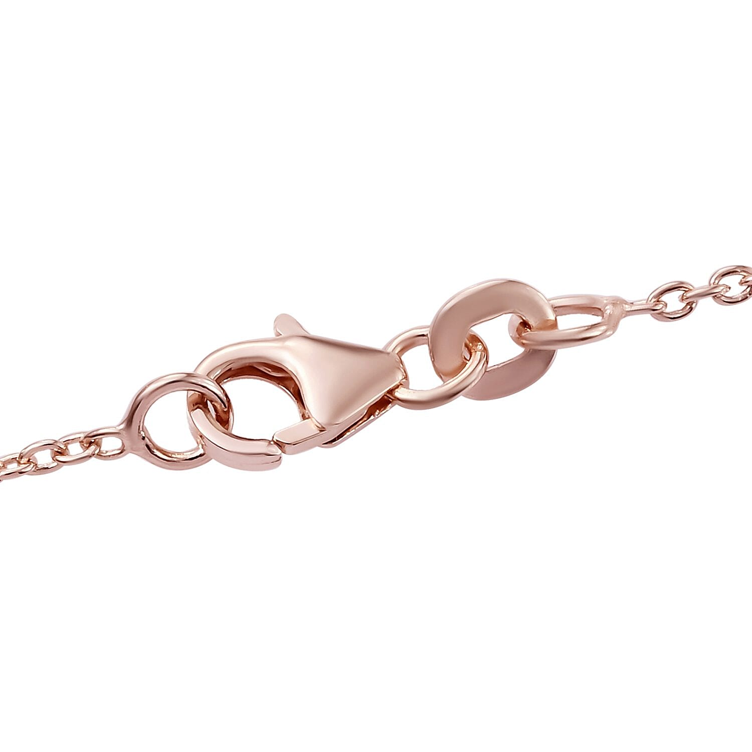 Natural Champagne Diamond Tennis Necklace 20 Inches in Vermeil Rose Gold Over Sterling Silver 4.85 ctw