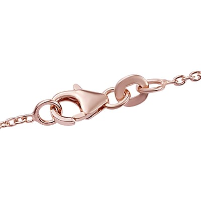 Natural Champagne Diamond Tennis Necklace 20 Inches in Vermeil Rose Gold Over Sterling Silver 4.85 ctw