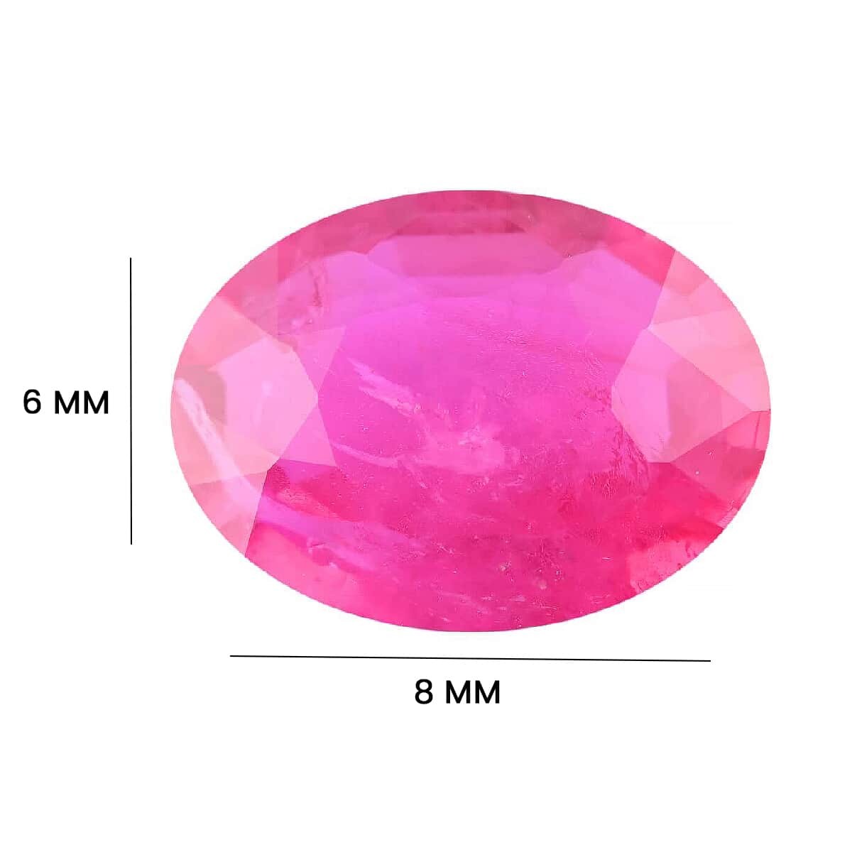 AAA Mozambique Ruby, Oval Shaped Ruby, Loose Gemstone, Loose Stones (Ovl 8x6 mm) 1.25 ctw image number 4