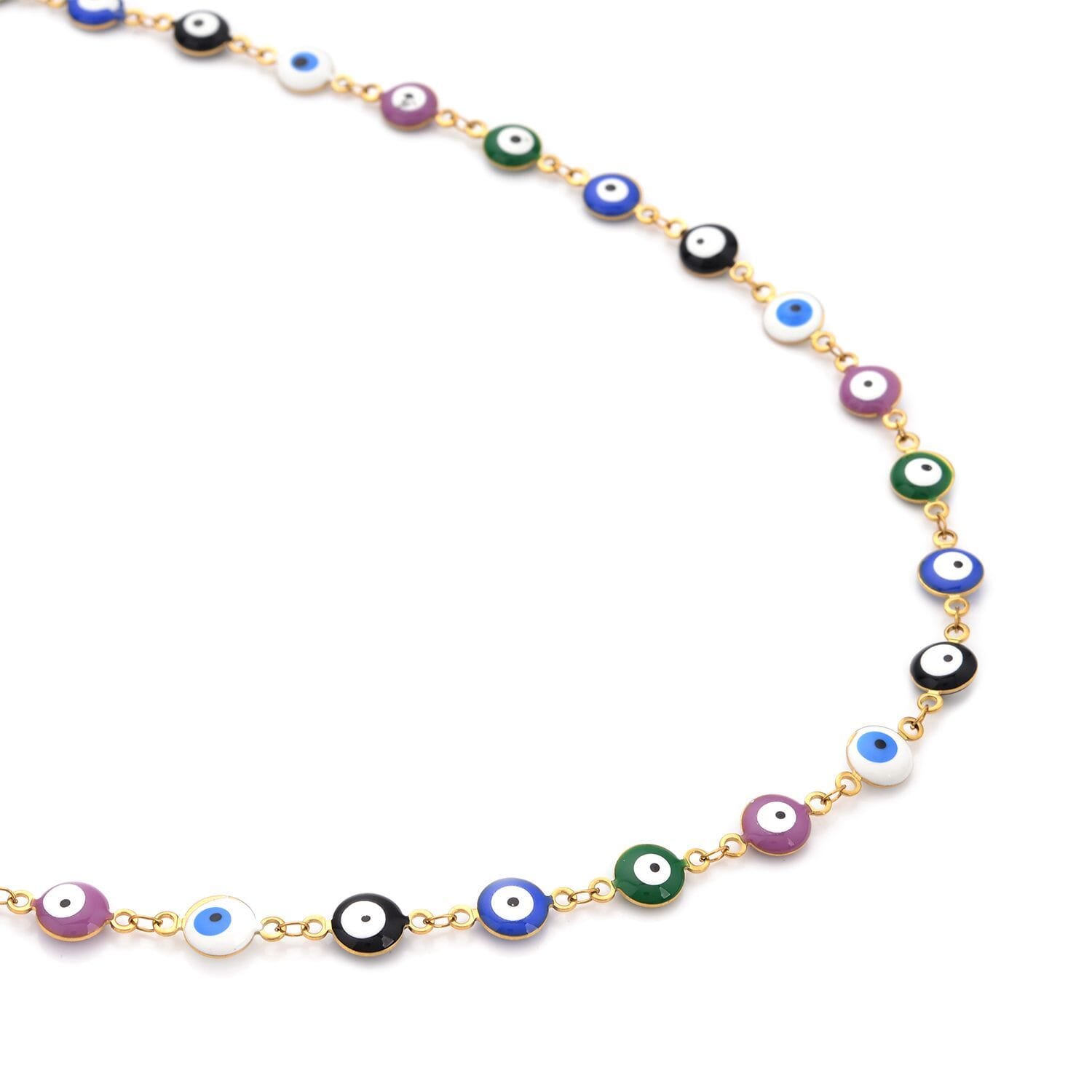Buy Multi Color Enameled Evil Eye Necklace 20 22 Inches in ION