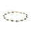 Black Enameled Evil Eye Bracelet (7.5-9Inches) in ION Plated YG Stainless Steel