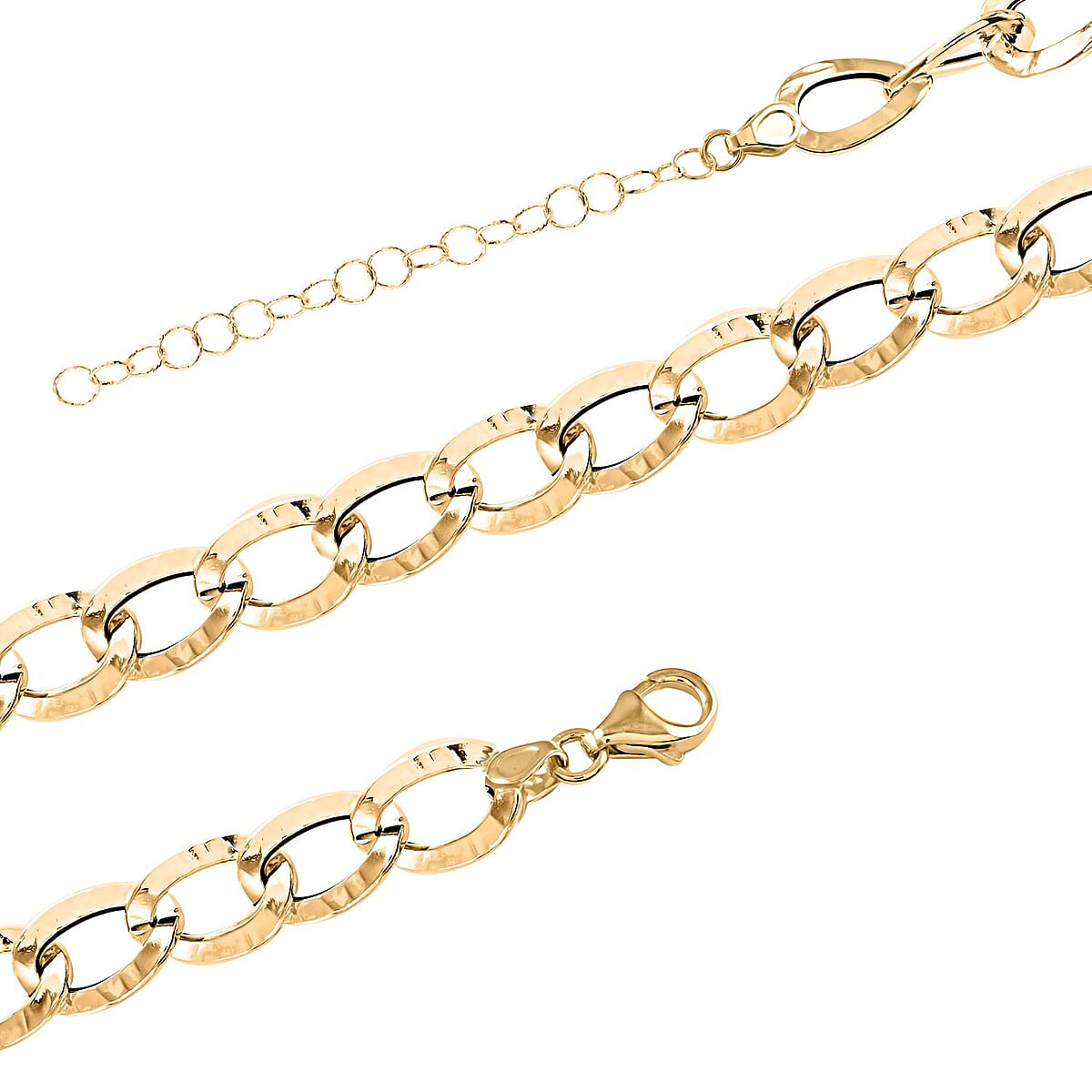 Doorbuster Maestro Gold Collection Italian 18K Yellow Gold Antico Oro Hammered Bold Curb Necklace 18-20 Inches 9.51 Grams image number 2