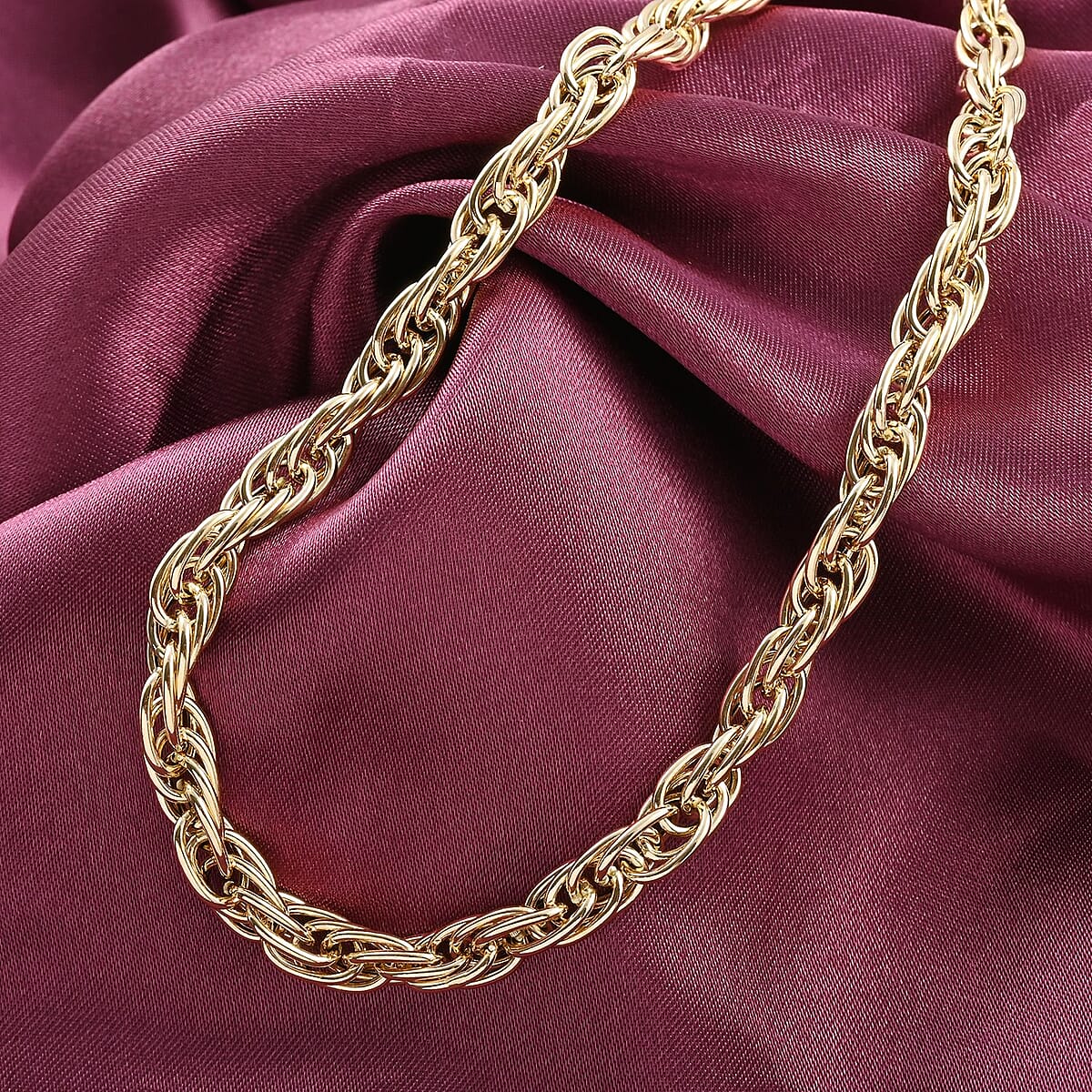 Maestro Gold Collection Italian 14K Yellow Gold Grande Torchon Necklace 20 Inches 9.50 Grams image number 1