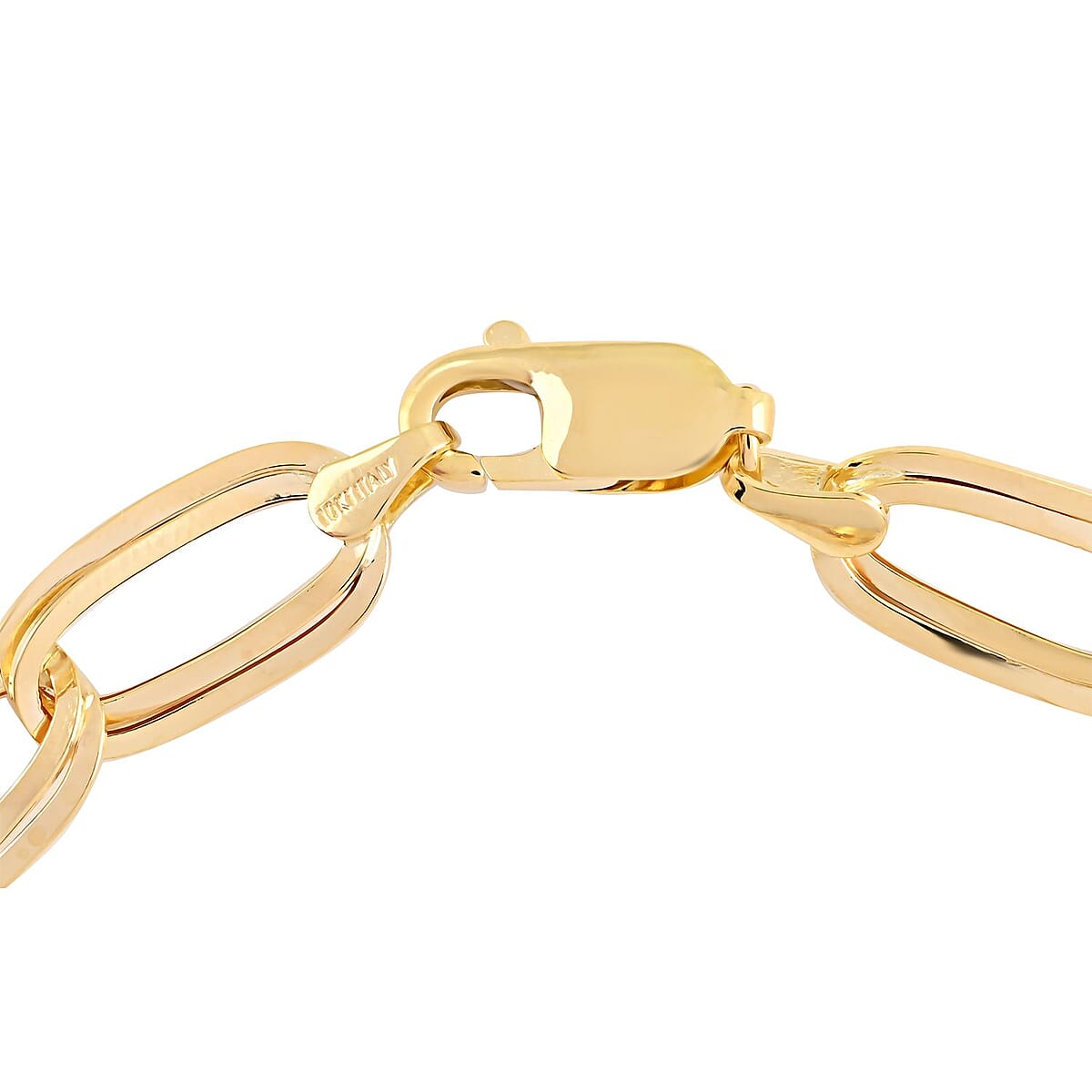 Maestro Gold Collection Italian 10K Yellow Gold Double Link Bracelet (7.50 In) 3.40 Grams image number 3