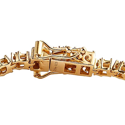 Yellow Diamond Linking Bracelet in Vermeil Yellow Gold Over Sterling Silver (7.25 In) 2.25 ctw