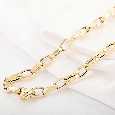 Italian 7mm Diamond Cut Torchon Necklace in 14K Yellow Gold 13.20 Grams 20 Inches