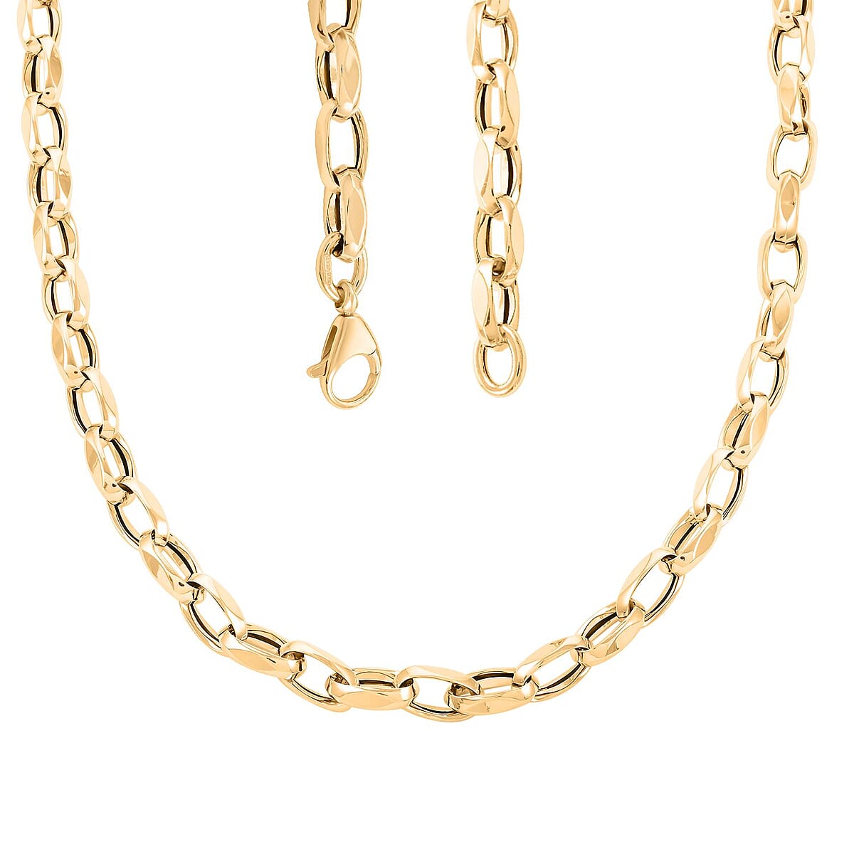 Italian 7mm Diamond Cut Torchon Necklace in 14K Yellow Gold 13.20 Grams 20 Inches image number 3
