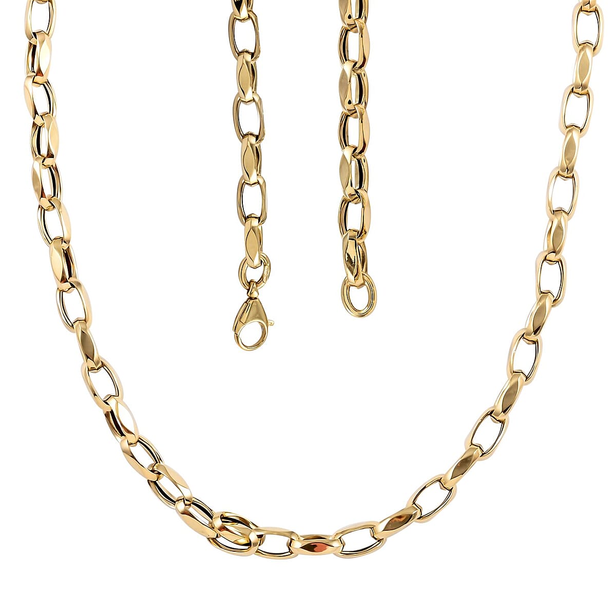 Italian 7mm Diamond Cut Torchon Necklace in 14K Yellow Gold 13.20 Grams 20 Inches image number 4