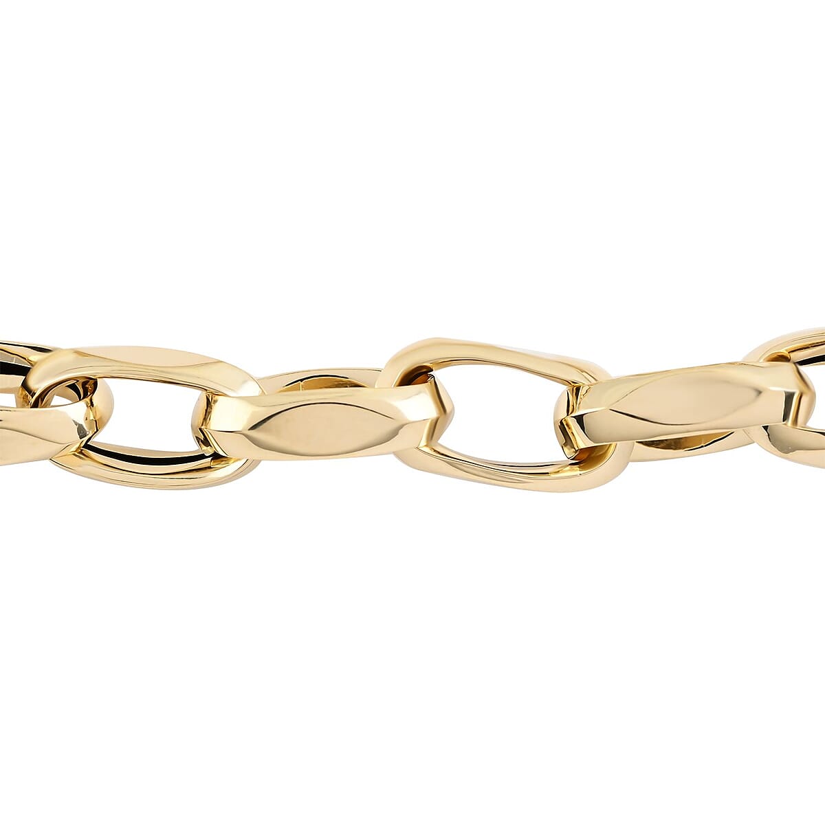 Maestro Gold Collection Italian 14K Yellow Gold Concave Reflection Bold Bracelet (7.00 In) 5.50 Grams image number 2
