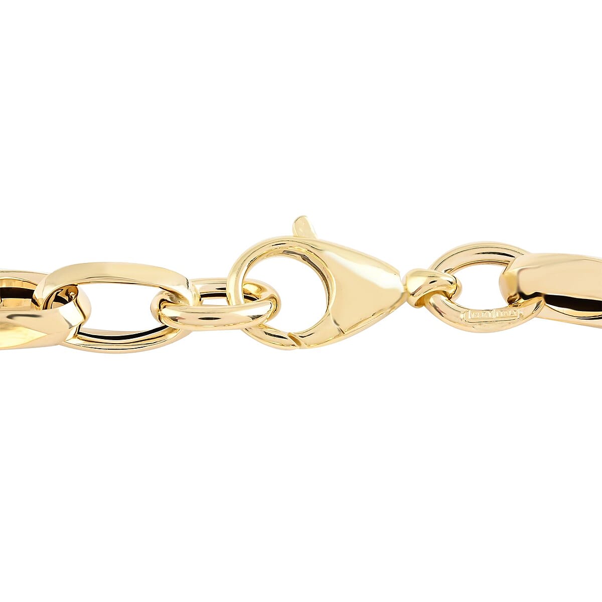 Maestro Gold Collection Italian 14K Yellow Gold Concave Reflection Bold Bracelet (7.00 In) 5.50 Grams image number 3