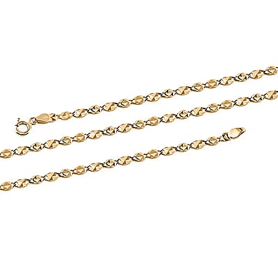 Maestro Gold Collection Valentino Italian 10K Yellow Gold Sparkle Diamond-Cut Necklace 20 Inches 4.30 Grams