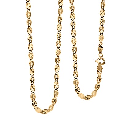 Maestro Gold Collection Valentino Italian 10K Yellow Gold Sparkle Diamond-Cut Necklace 20 Inches 4.30 Grams