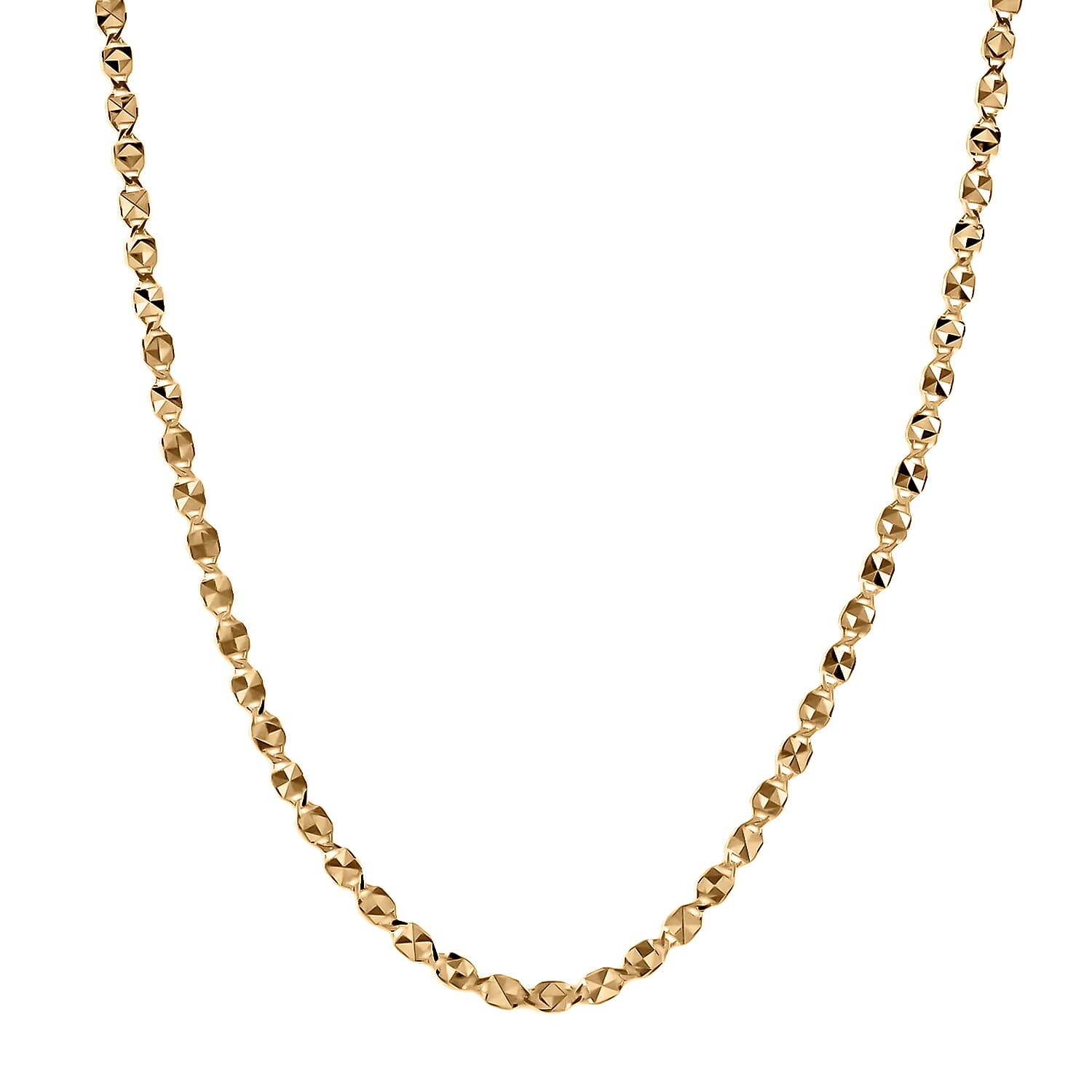 Maestro Gold Collection Valentino Italian 10K Yellow Gold Sparkle Diamond-Cut Necklace 20 Inches 4.30 Grams