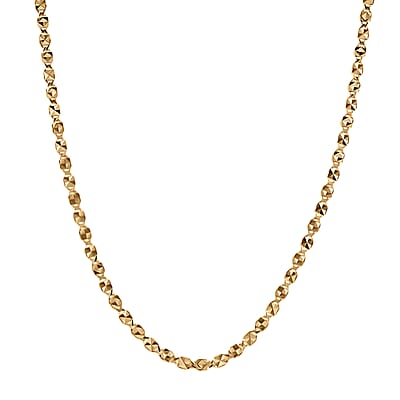 Maestro Gold Collection Valentino Italian 10K Yellow Gold Sparkle Diamond-Cut Necklace 20 Inches 4.30 Grams