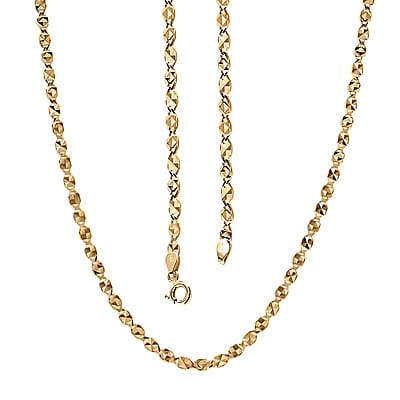 Maestro Gold Collection Valentino Italian 10K Yellow Gold Sparkle Diamond-Cut Necklace 20 Inches 4.30 Grams