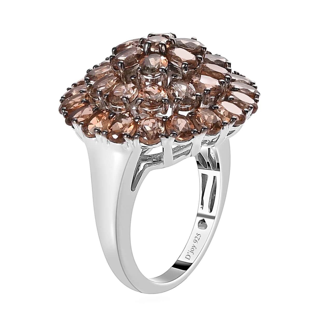 Jenipapo Andalusite Floral Ring in Rhodium and Platinum Over Sterling Silver (Size 10.0) 7.35 ctw image number 3
