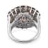 Jenipapo Andalusite Floral Ring in Rhodium and Platinum Over Sterling Silver (Size 10.0) 7.35 ctw image number 4