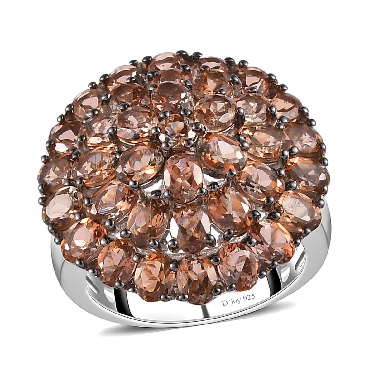 Jenipapo Andalusite Floral Ring in Rhodium and Platinum Over Sterling Silver (Size 5.0) 7.35 ctw image number 0