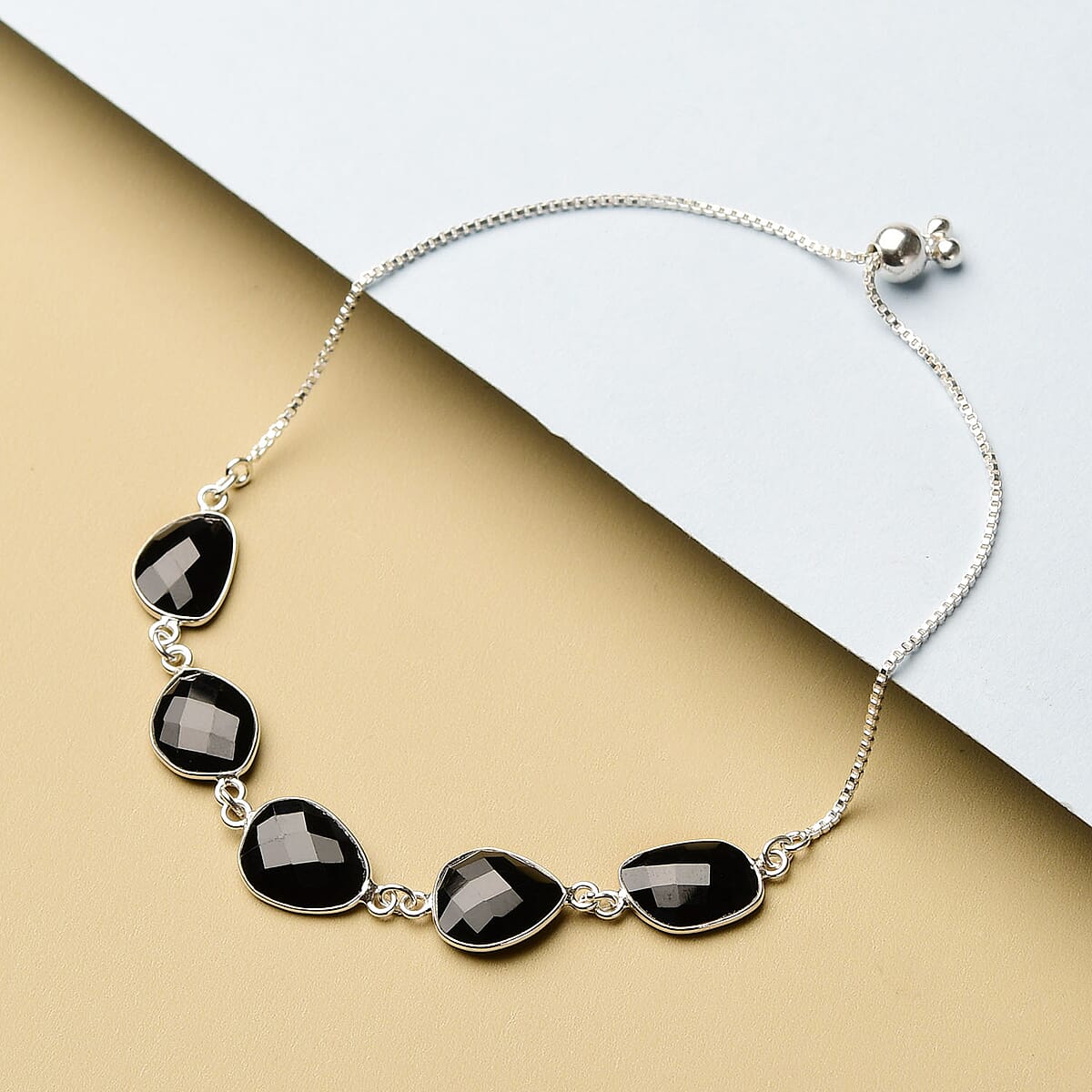 Thai Black Spinel Bracelet in Sterling Silver, Bolo Adjustable Bracelet For Women, Gifts For Women 17.75 ctw image number 1