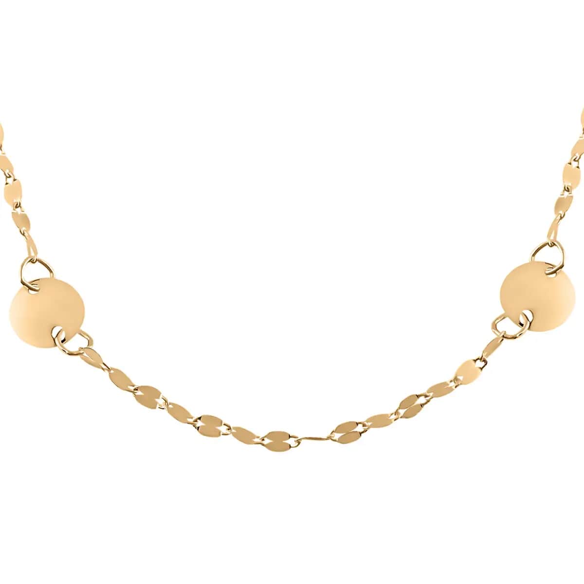 Maestro Gold Collection Station Necklace, Italian 10K Yellow Gold Station Necklace, Station Necklace in Gold,  18-20 Inch Necklace, Adjustable Length Necklace, Gold Jewelry 1.35 Grams image number 0