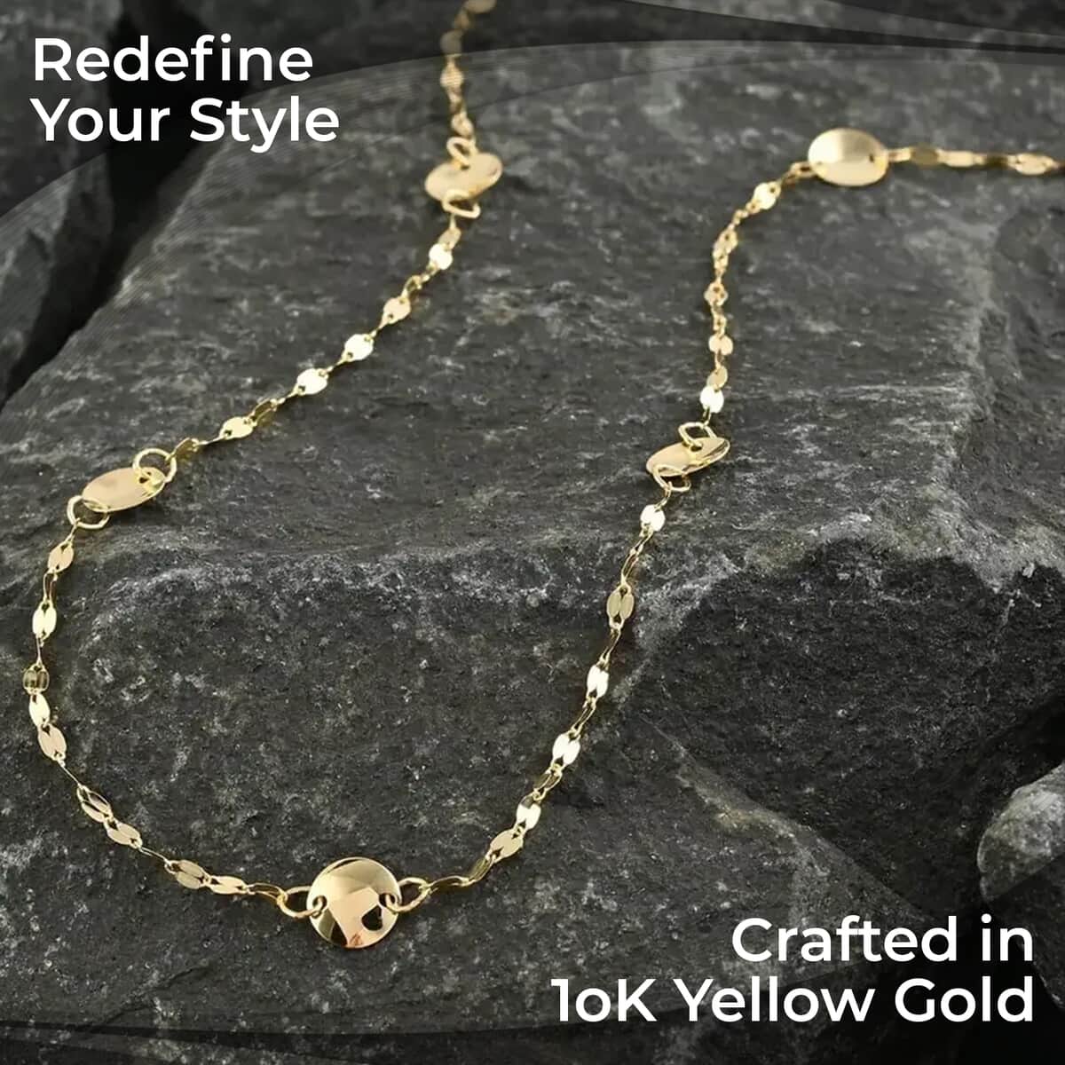 LOVE Letter Station Necklace in 10K Gold - 20