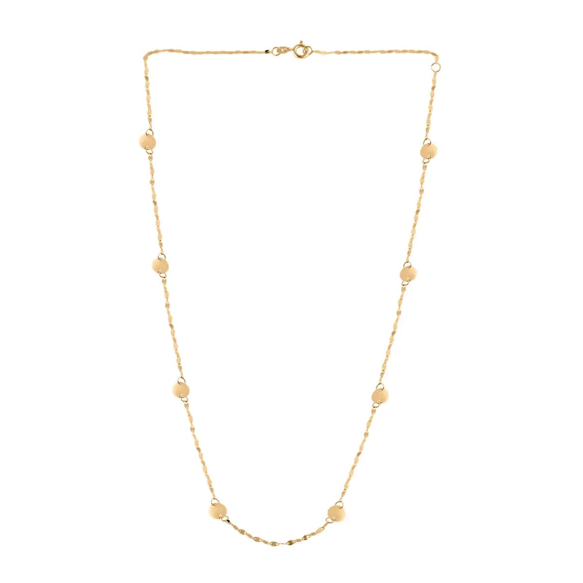 Maestro Gold Collection Station Necklace, Italian 10K Yellow Gold Station Necklace, Station Necklace in Gold,  18-20 Inch Necklace, Adjustable Length Necklace, Gold Jewelry 1.35 Grams image number 5