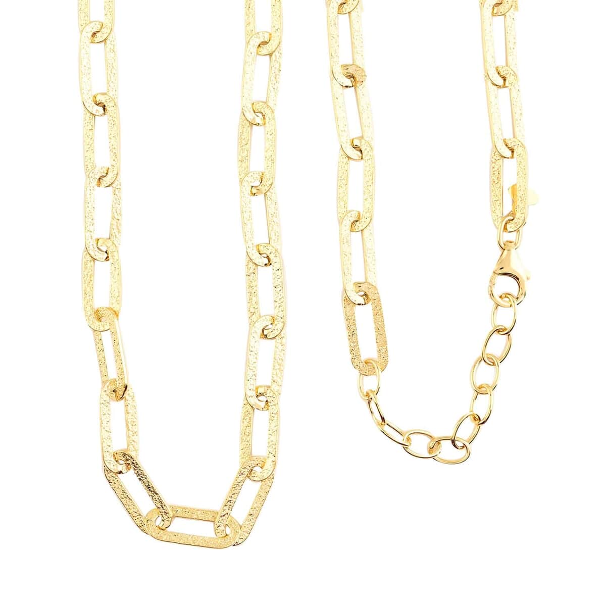 Maestro Gold Collection Italian 10K Yellow Gold Paper Clip Necklace 18-20 Inches 5.10 Grams image number 0