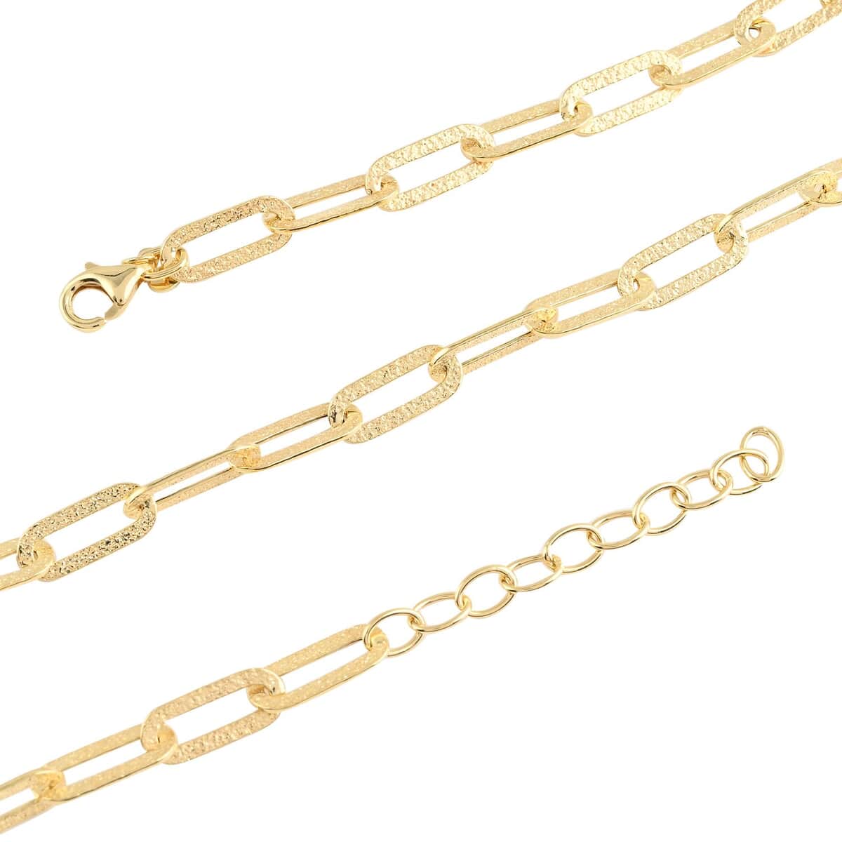 Maestro Gold Collection Italian 10K Yellow Gold Paper Clip Necklace 18-20 Inches 5.10 Grams image number 2