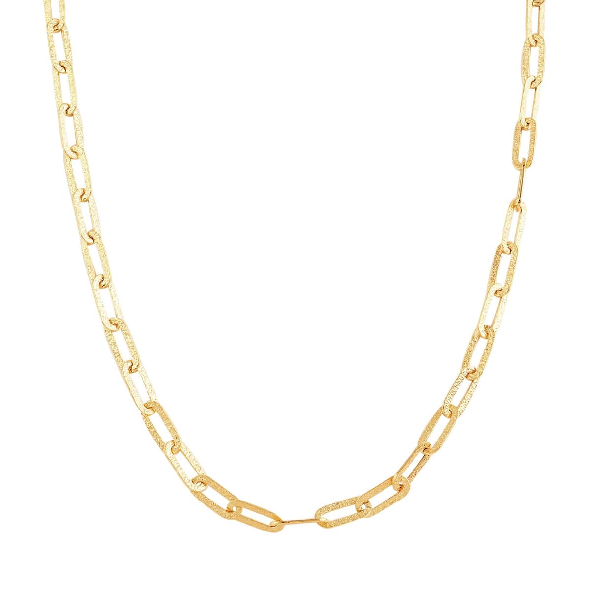 Maestro Gold Collection Italian 10K Yellow Gold Paper Clip Necklace 18-20 Inches 5.10 Grams image number 3