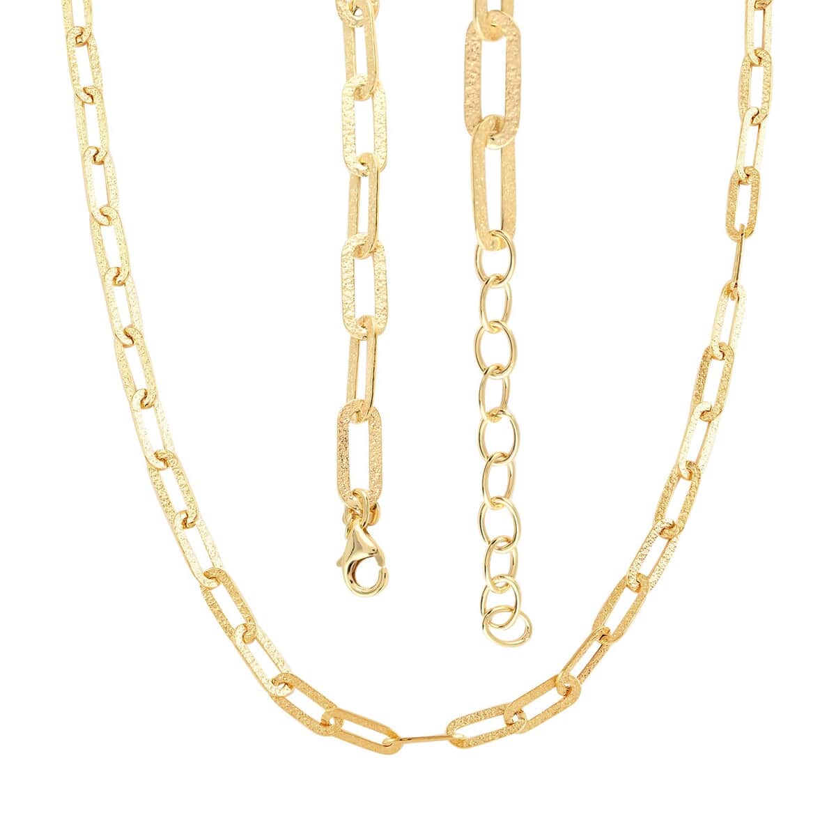 Maestro Gold Collection Italian 10K Yellow Gold Paper Clip Necklace 18-20 Inches 5.10 Grams image number 4