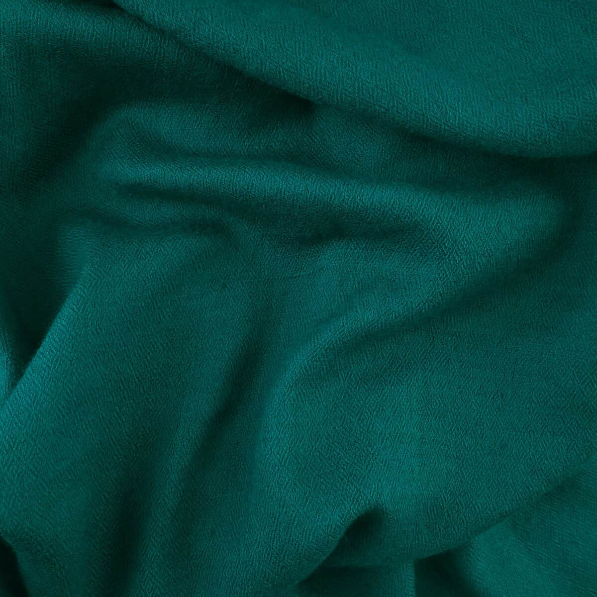 Tamsy Teal Cashmere Wool Scarf image number 2