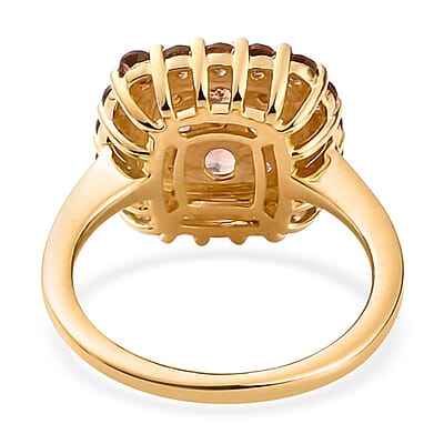 Jenipapo Andalusite Cluster Ring in Vermeil Yellow Gold Over Sterling Silver (Size 10.0) 1.40 ctw