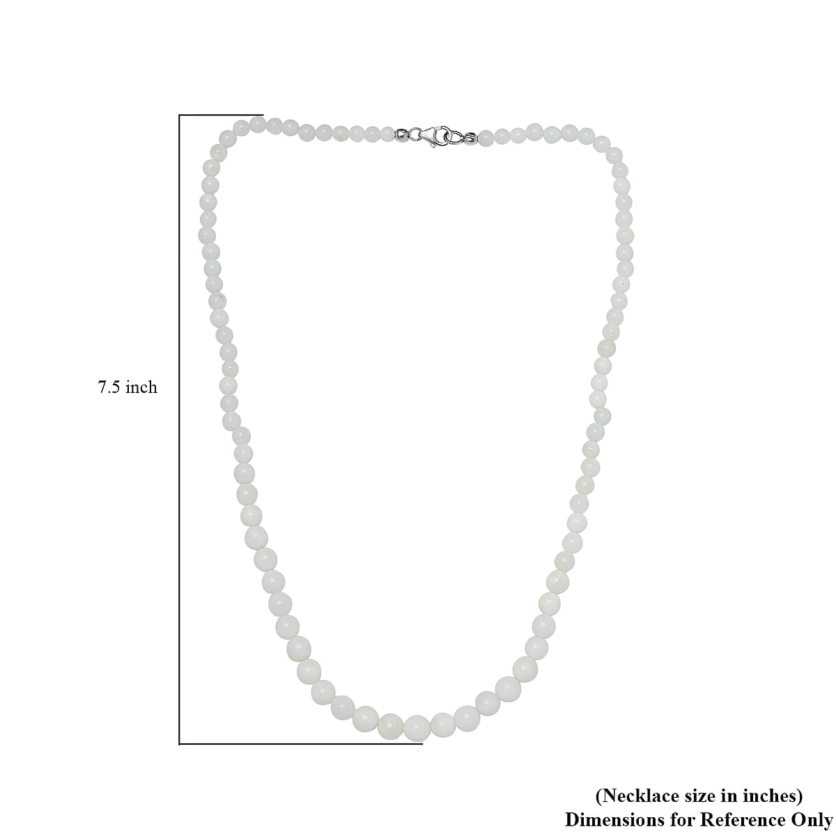 Australian Opal Beaded Necklace 20 Inches in Rhodium Over Sterling Silver 92.00 ctw image number 5