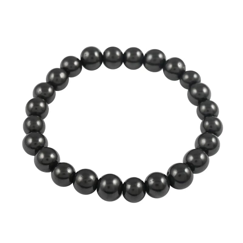 Shungite Beaded Stretch Bracelet 87.50 ctw